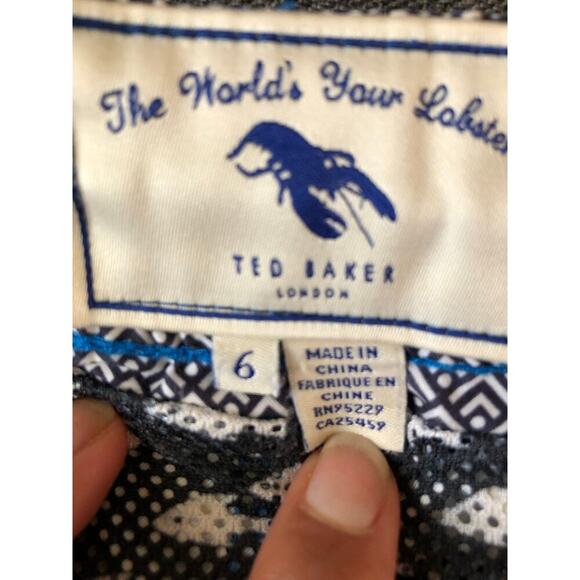 Ted Baker London Men's Blue Swim Trunks The World's Your Lobster Sz: 6 | XXL - Picture 3 of 14